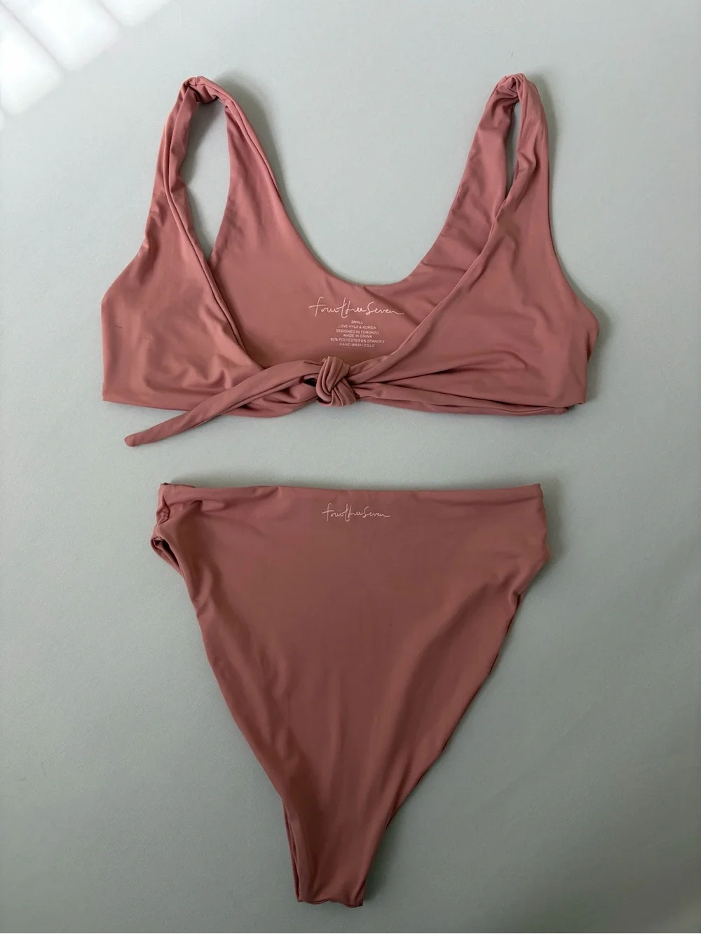437 Bikini Set | Small Top Medium Bottom | Dusty Rose